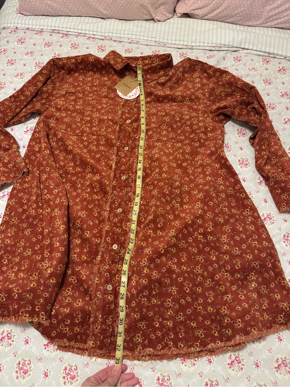 Umgee Corduroy Button-Up Dress NWT - Picture 11 of 12